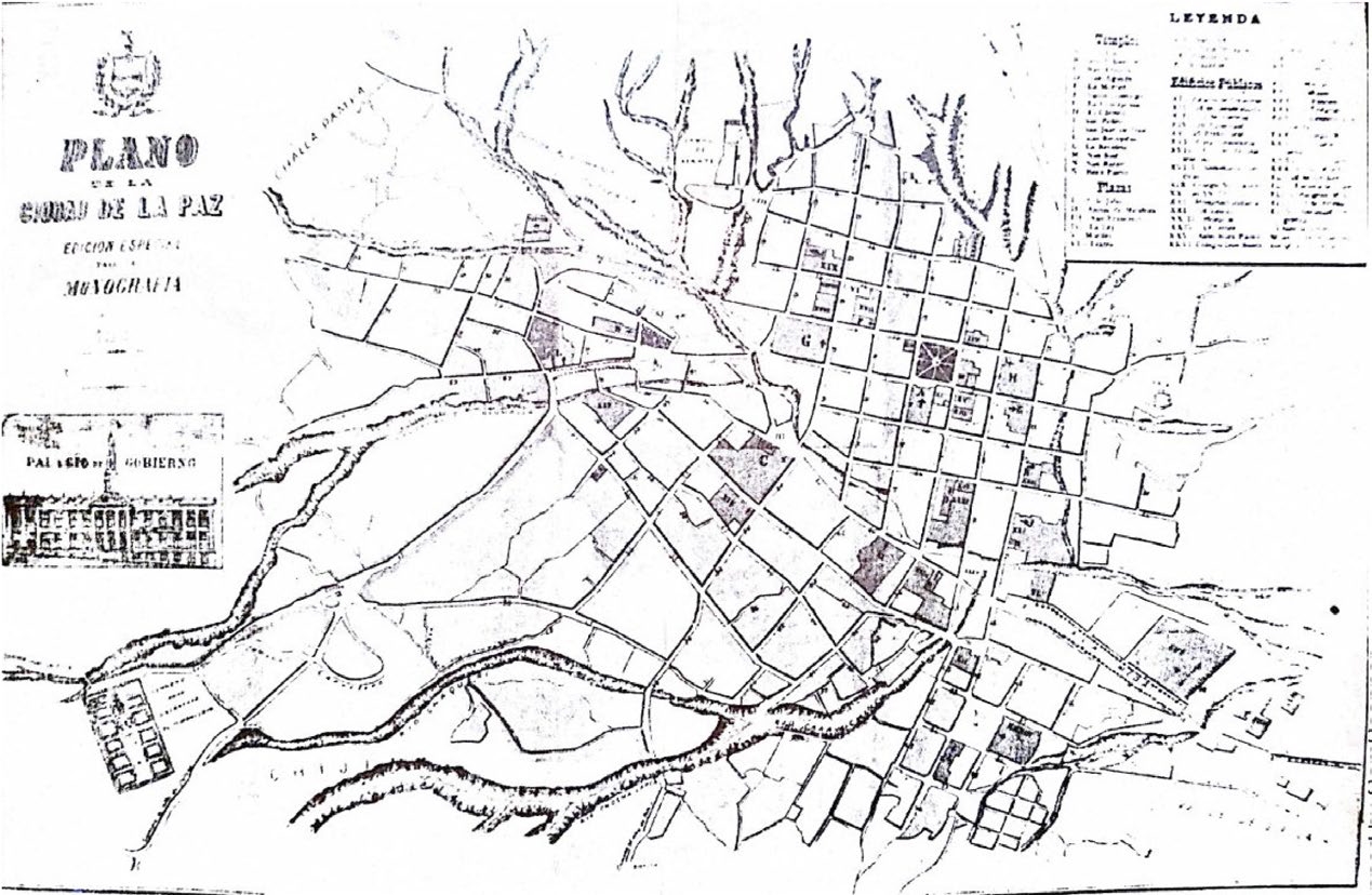 
Comisión
Topográfica de La Paz. Plano de la Ciudad de La Paz 1903
