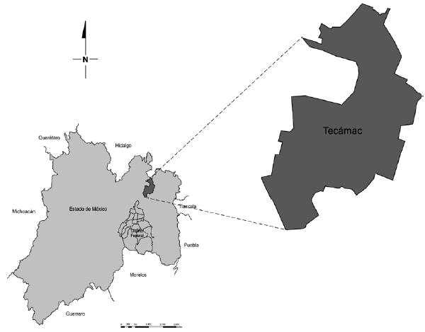 
Mapa del
municipio de Tecámac
