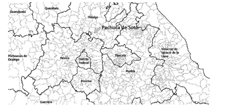 
Localización del municipio de
Pachuca de Soto
