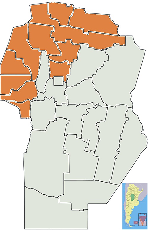Mapa de la provincia de Córdoba (Argentina)