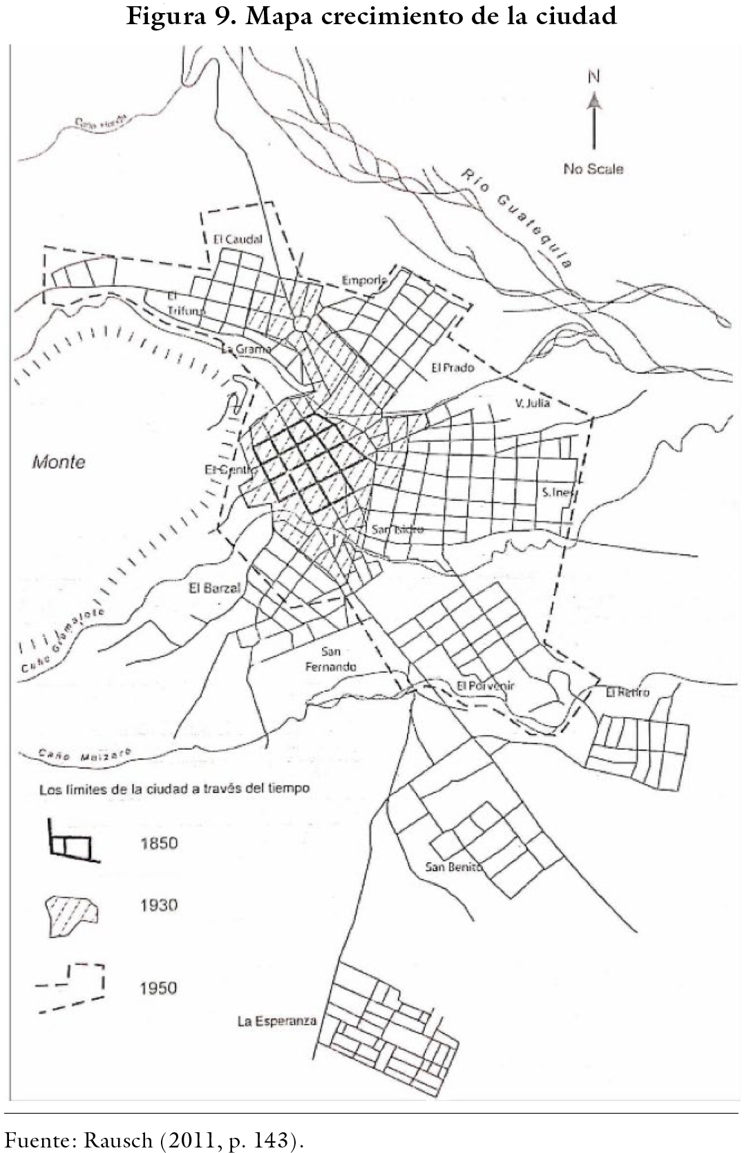 Mapa crecimiento de la ciudad