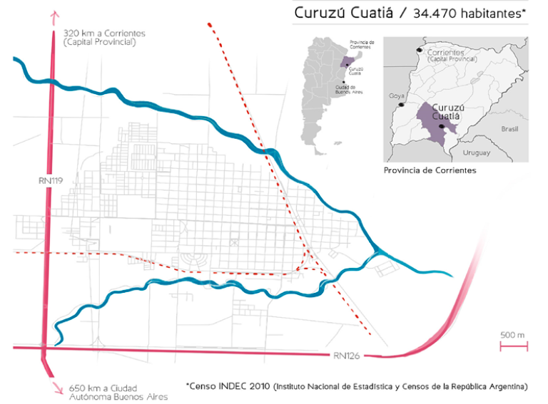 Ubicaci&oacute;n de la localidad de Curuz&uacute; Cuati&aacute; y caracterizaci&oacute;n cartogr&aacute;fica
