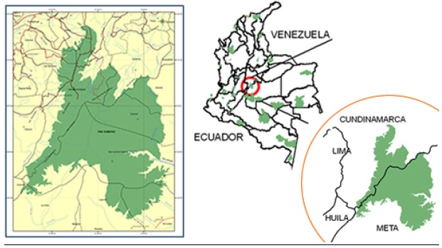 Mapa de ubicación geográfica del Parque Nacional Natural Sumapaz