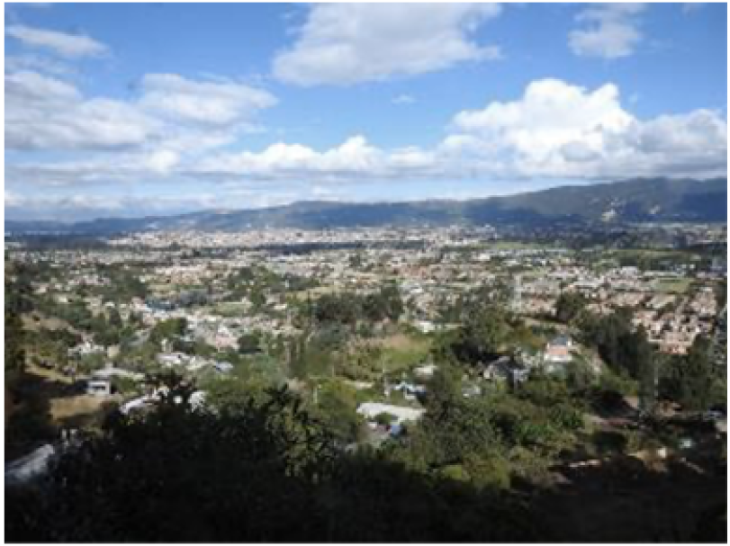  Vista hacia Cajicá desde el Resguardo indígena Muisca de Chía