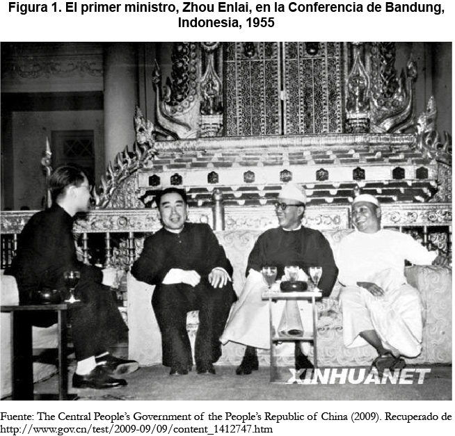 El primer ministro, Zhou Enlai, en la Conferencia de Bandung, Indonesia, 1955
