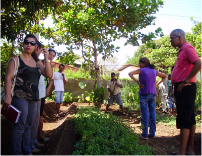 Visita técnica do grupo de Reabilitação a uma horta comunitaria